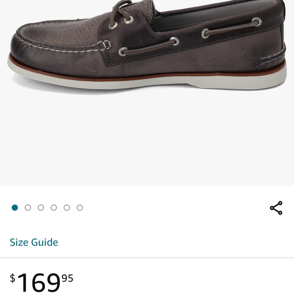 New Mens Sperry Top-Slider shoe in Navy blue leather, brown and light blue - Picture 4 of 4